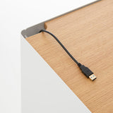 テレワークワゴン白配線穴