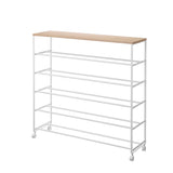 天板付きシューズラック白