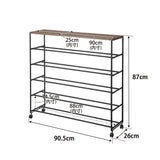 天板付きシューズラック寸法