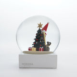 【季節限定】NORDIKA nisse クリスマス スノードーム(飾りつけをするサンタとイヌ)