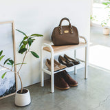 ベンチシューズラックと鞄