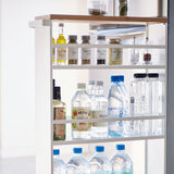 ハンドル付きスリムワゴン タワー(ホワイト)の寄りカット