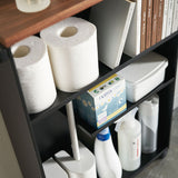 トイレラック黒棚アップ