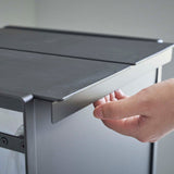 蓋付き目隠し分別ダストワゴン タワー 2分別(ブラック)