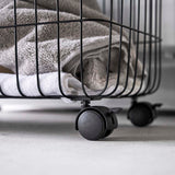 バスケット(ブラック)のキャスター部分