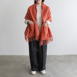 ストール全身(オレンジ)