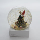 【季節限定】NORDIKA nisse クリスマス スノードーム(飾りつけをするサンタとイヌ)