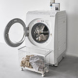 【tower】ランドリーバスケット キャスター付き ワイド&ロー - イルムス オンラインストア