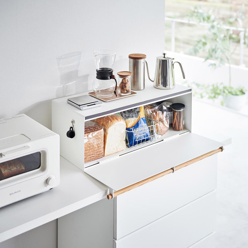 ブレッドケース トスカ　ホワイト　山崎実業 ブレッドケース トスカ ワイド｜山崎実業 – イルムス オンラインストア