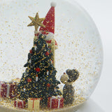 【季節限定】NORDIKA nisse クリスマス スノードーム（飾りつけをするサンタとイヌ）