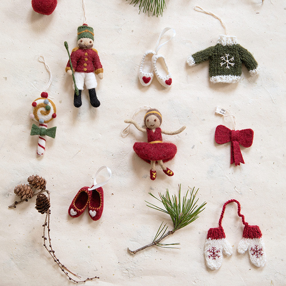 オーナメント バレエシューズ レッド