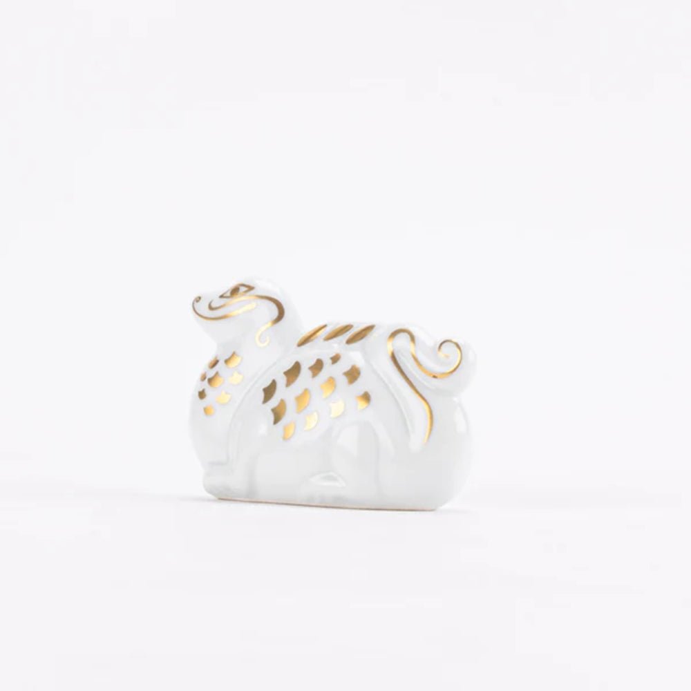 海外限定 高品質 ZIMOMO カスタム 白 ドラゴン17cm 金の土のドラゴン｜リサ・ラーソン – イルムス オンラインストア