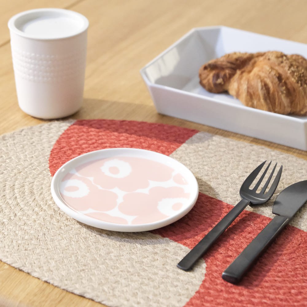 ウニッコ プレート ピンク×ホワイト｜マリメッコ – イルムス