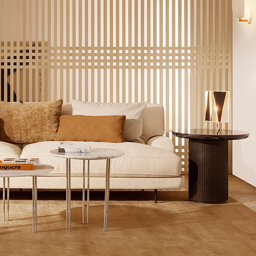 マーブル模様 八角形のサイドテーブル – KANADEMONO 天然大理石