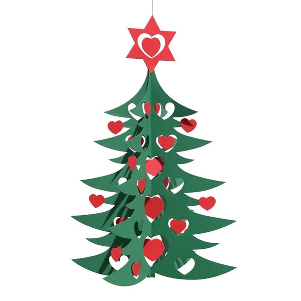 ハートのクリスマスツリー（L） グリーン/レッド - ILLUMS